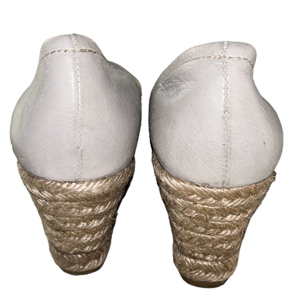 Kanna Light Gray Leather Wedges Espadrilles - 37 / 6.5 - Picture 10 of 14